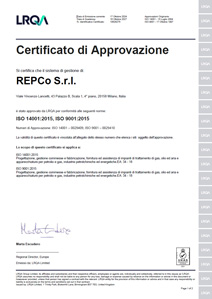 Certificate ISO 9001 14001